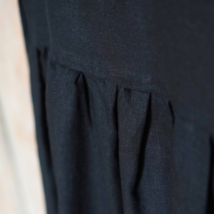 Mia kjole forklæde (sort) - 100% hør