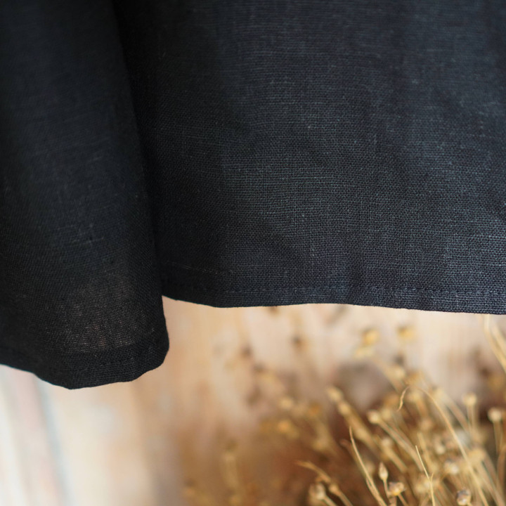 Mia kjole forklæde (sort) - 100% hør