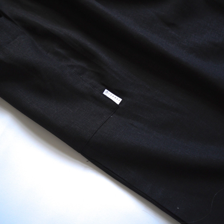 Mia kjole forklæde (sort) - 100% hør