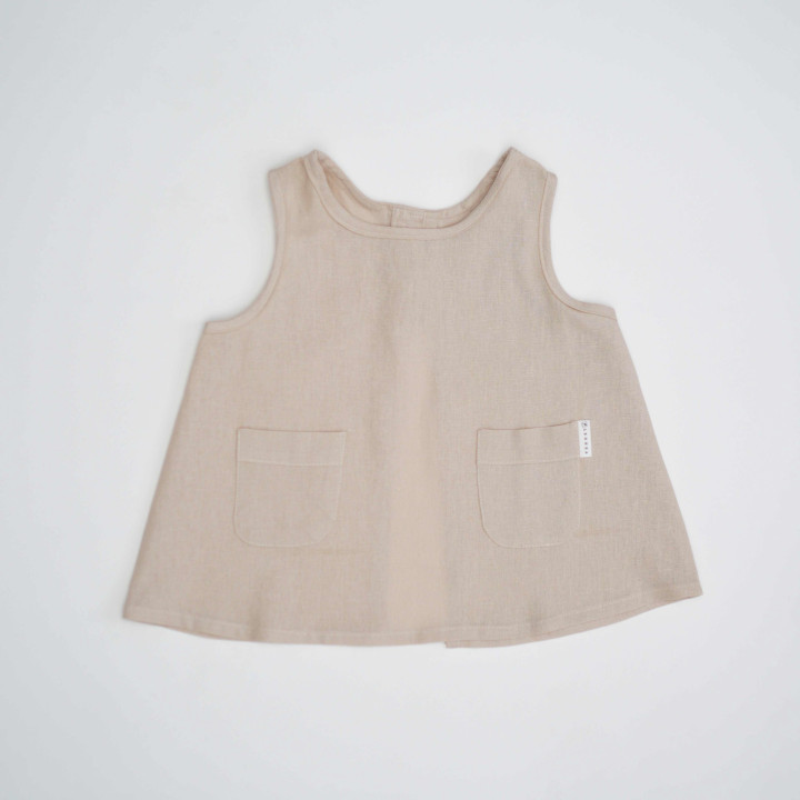 Kerstin børneforklæde (naturligt)