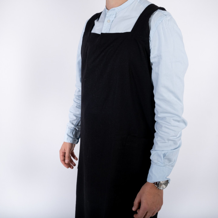 Madika japansk forklæde (sort)