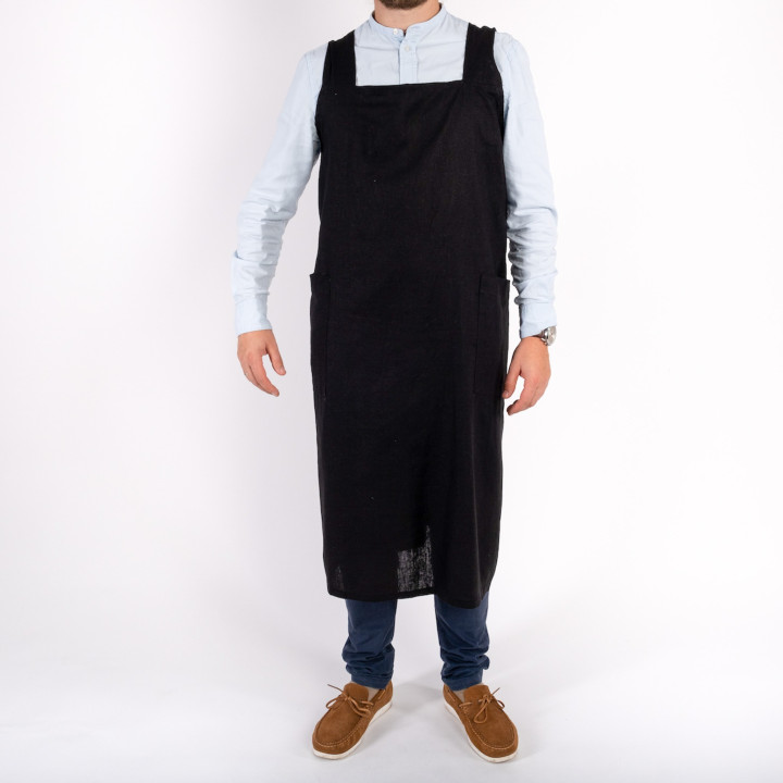 Madika japansk forklæde (sort)